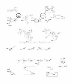 Page G Diagram and Parts List for 303447-1311-E1  Briggs and Stratton Engine
